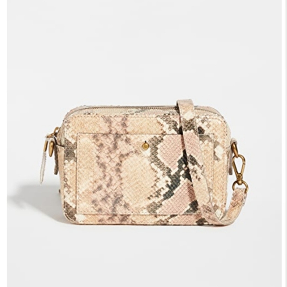 MADEWELL The Transport Camera Bag Snake Embossed Leather